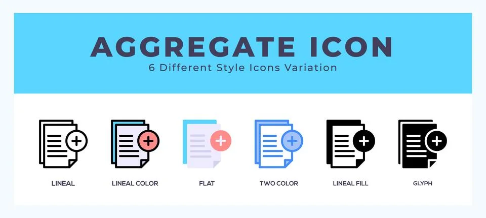 Aggregate icon set. vector illustration. イラスト素材