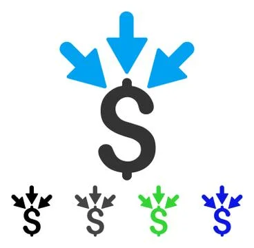 Aggregate Payment Flat Icon Stock Illustration