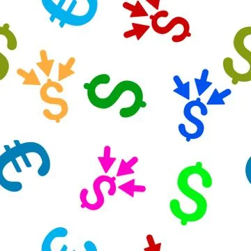 Aggregate Payment Flat Vector Seamless Pattern Stock Illustration