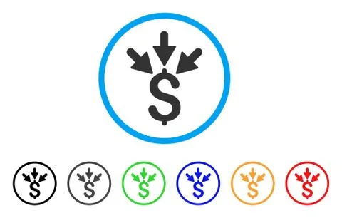 Aggregate Payment Rounded Icon Stock Illustration