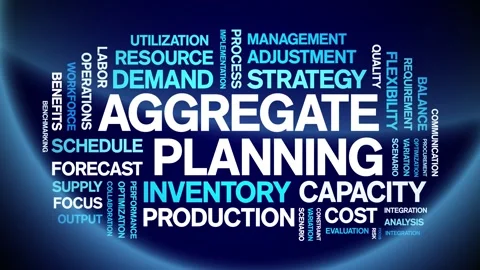 Aggregate Planning animated word cloud,a... | Stock Video | Pond5