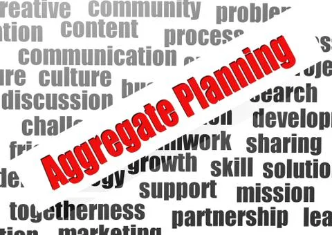 Aggregate planning word cloud Stock Illustration