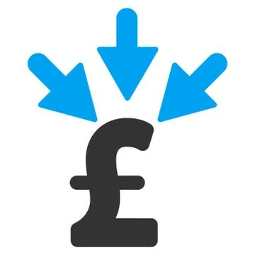 Aggregate Pound Payment Flat Vector Icon Symbol Stock Illustration
