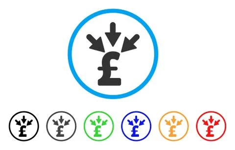 Aggregate Pound Payment Rounded Icon Stock Illustration