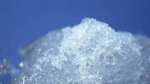 Aggregate state. The ice slowly melts with decreased volume and increased 库存影片 86404221