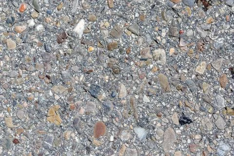 Aggregate Surface with Varied Rocks and Pebbles Stock Photos