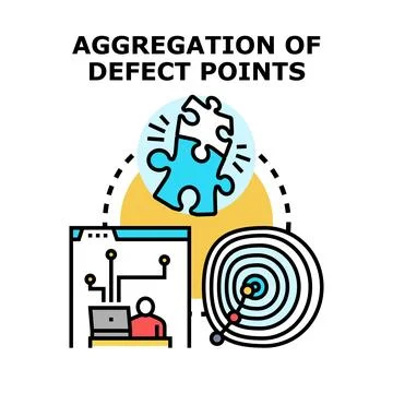 Aggregation of defect points concept vector illustration Illustrazione stock