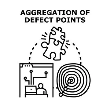 Aggregation of defect points concept vector illustration Stockillustratie