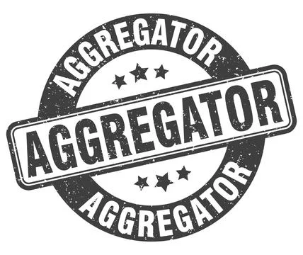Aggregator stamp. aggregator label. round grunge sign Stock Illustration