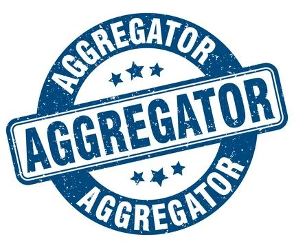 Aggregator stamp. aggregator label. round grunge sign Stock Illustration