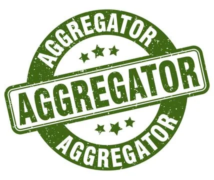 Aggregator stamp. aggregator label. round grunge sign Stock Illustration
