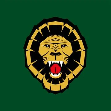 Aggresive strong lion head vector illustration simbol white lion head vect... 스톡 사진