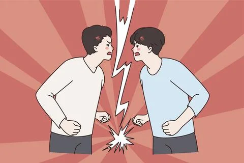 Aggression, fighting and conflict concept Stock Illustration