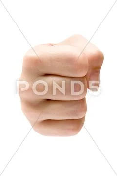 Aggression Isolated on a White Background Stock Photos