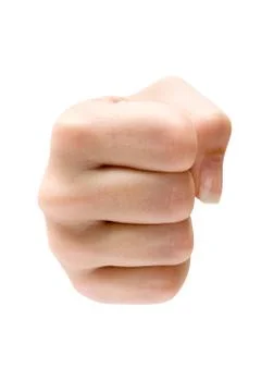 Aggression Isolated on a White Background Foto stock