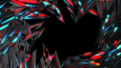 Aggressive Animation of Sharp Sparkling Needles for the Background Stock Footage 247180437