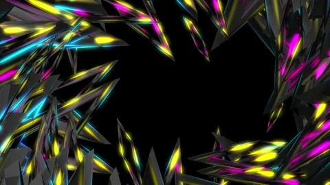 Aggressive Animation of Sharp Sparkling Needles for the Background Stock Footage 247180438