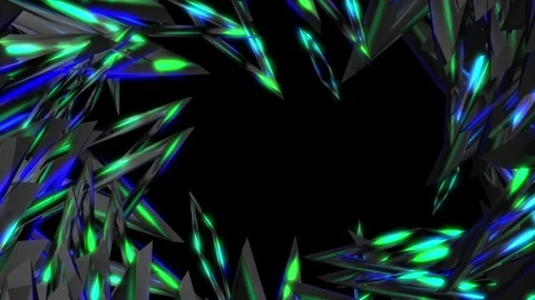Aggressive Animation of Sharp Sparkling Needles for the Background Stock Footage 247180439