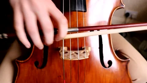 Aggressive Cello Playing Stock Footage 239555953