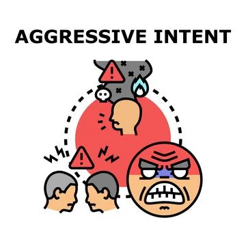 Aggressive communication intent concept icon vector illustration Stock Illustration