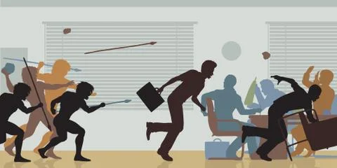 Aggressive corporate takeover Stock Illustration