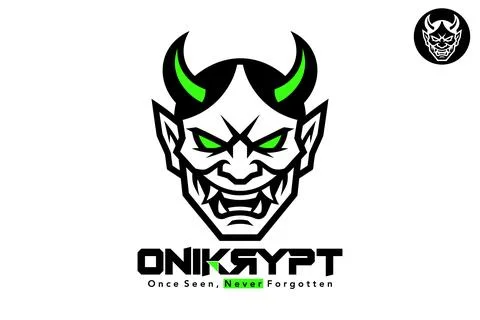 Aggressive demon head logo Stock Illustration