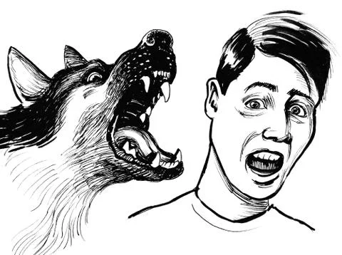 Aggressive dog Illustrazione stock