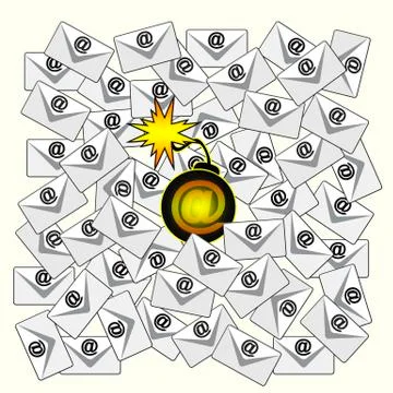 Aggressive Email Stock Illustration