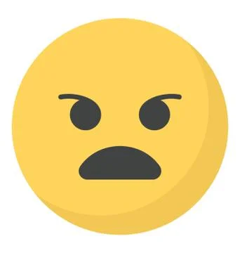 Aggressive Face Emoji Stock Illustration