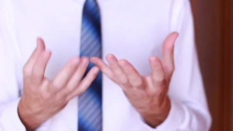 Aggressive gestures/male hands 動画素材 90834308