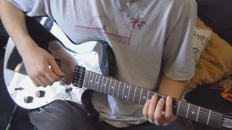 Aggressive Guitar Player Stock Footage 63393655