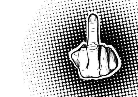 Aggressive hand symbol Stock Illustration