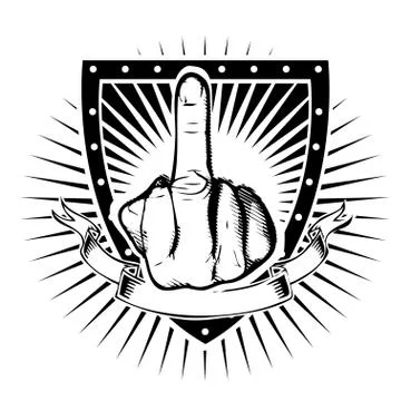 Aggressive hand symbol Stock Illustration