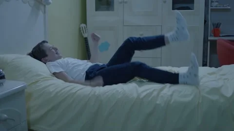 Aggressive, hyperactive child with upbringing and mental problems. Video stock 198376534