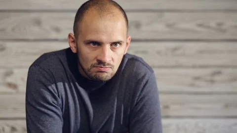 Aggressive male face Stock Footage 95994728
