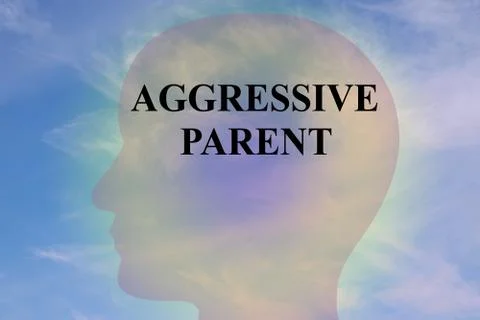 Aggressive Parent - behavioral concept Illustrazione stock