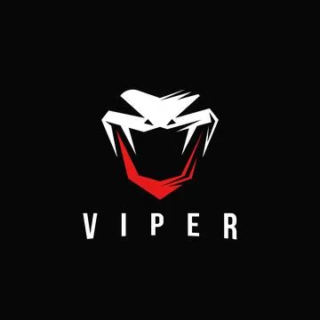 Aggressive powerful viper snake logo vector, letter v viper logo Stock Illustration