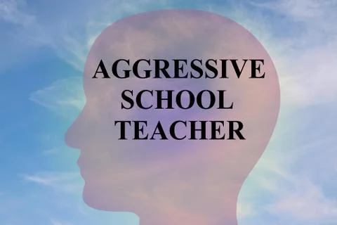 Aggressive School Teacher - behavioral concept Illustrazione stock