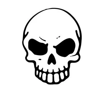 Aggressive Skull Graphic Design Stock Illustration