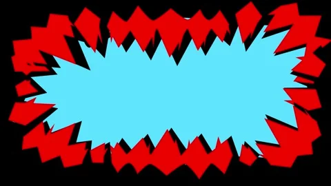 Aggressive Teeth Frame on Blue Background Stock Footage 309962555