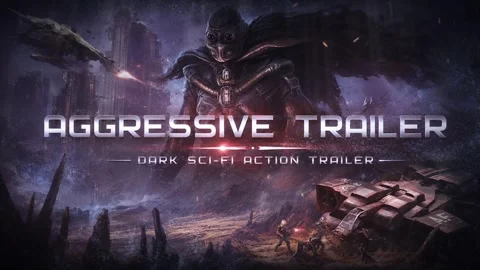 Aggressive Trailer - Dark Sci-Fi Action Movie Opener and Cinematic Titles Stock After Effects