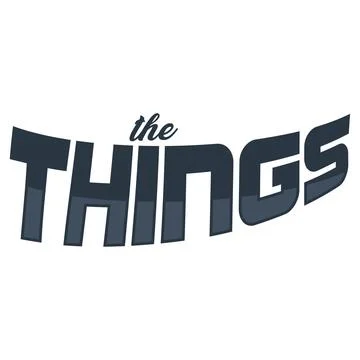 Aggressive wordmark the things logo Stock Illustration