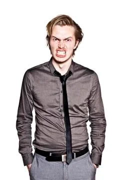 Aggressive Young Man Stock Photos