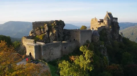 The Aggstein castle in Austria Stock Footage 49247395
