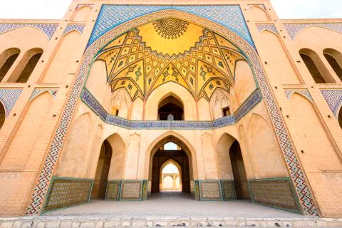Agha Bozorg Mosque, Kashan, Isfahan Province, Islamic Republic of Iran, Middle Stock Photos
