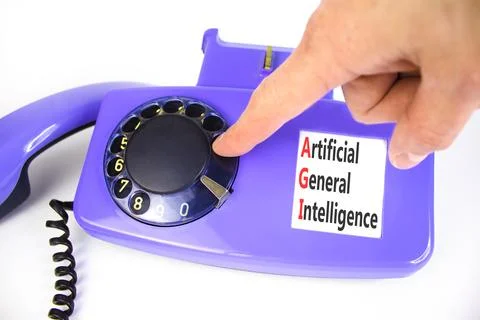 AGI artificial general intelligence symbol. Concept words AGI artificial ge.. Stock Photos