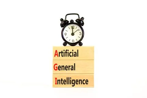 AGI artificial general intelligence symbol. Concept words AGI artificial ge.. Stock Photos