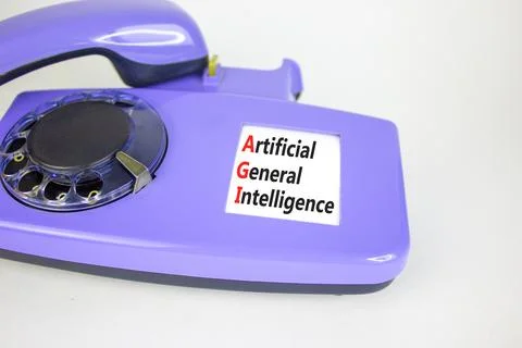 AGI artificial general intelligence symbol. Concept words AGI artificial ge.. Stock Photos