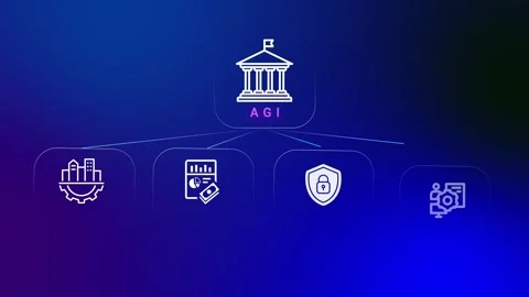 AGI Governing State Infrastructure — Artificial General Intelligence Stock Footage 334130632