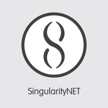 AGI - Singularitynet. The Logo of Coin or Market Emblem. Stock Illustration